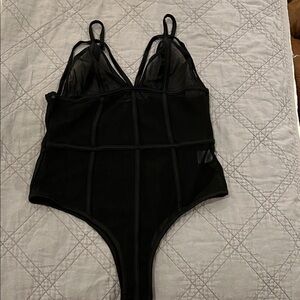 Fashion Nova Black Sheer Bodysuit